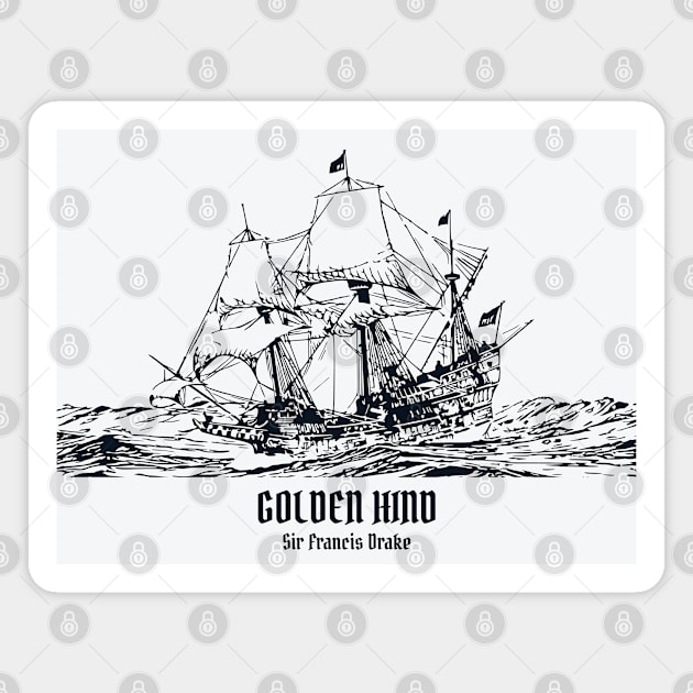 Golden Hind – Sir Francis Drake Magnet by Lakeric